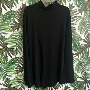 Chic Black Long Sleeve Women's Turtleneck